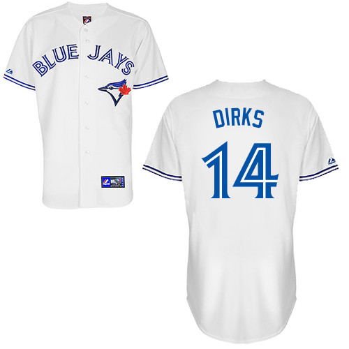 Andy Dirks #14 Youth Baseball Jersey-Toronto Blue Jays Authentic Home White Cool Base MLB Jersey